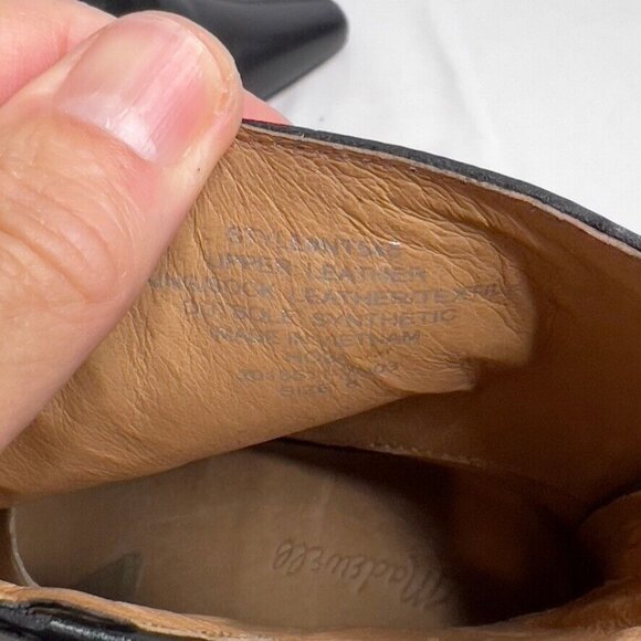 Madewell $218 The Dimes Stiletto Heel Ankle Boot Black Size 6 NT545 - Picture 10 of 13